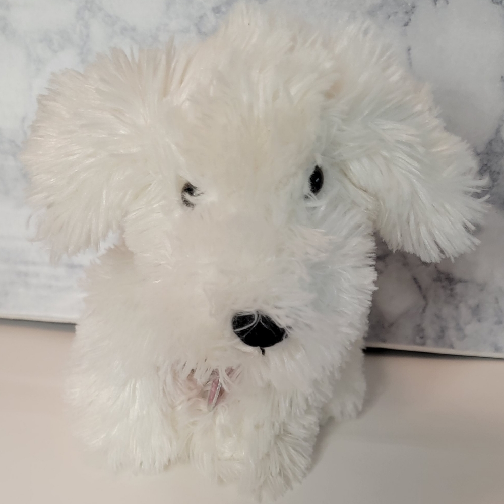 Mary Meyers White Terrier Dog Floppy Plush with I am loved Tag